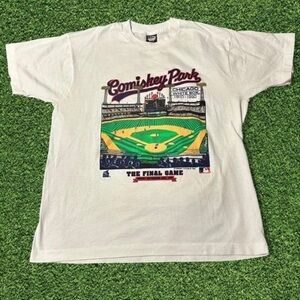 Vintage 90s White Sox Tshirt Comiskey Park MLB Baseball Mens XL